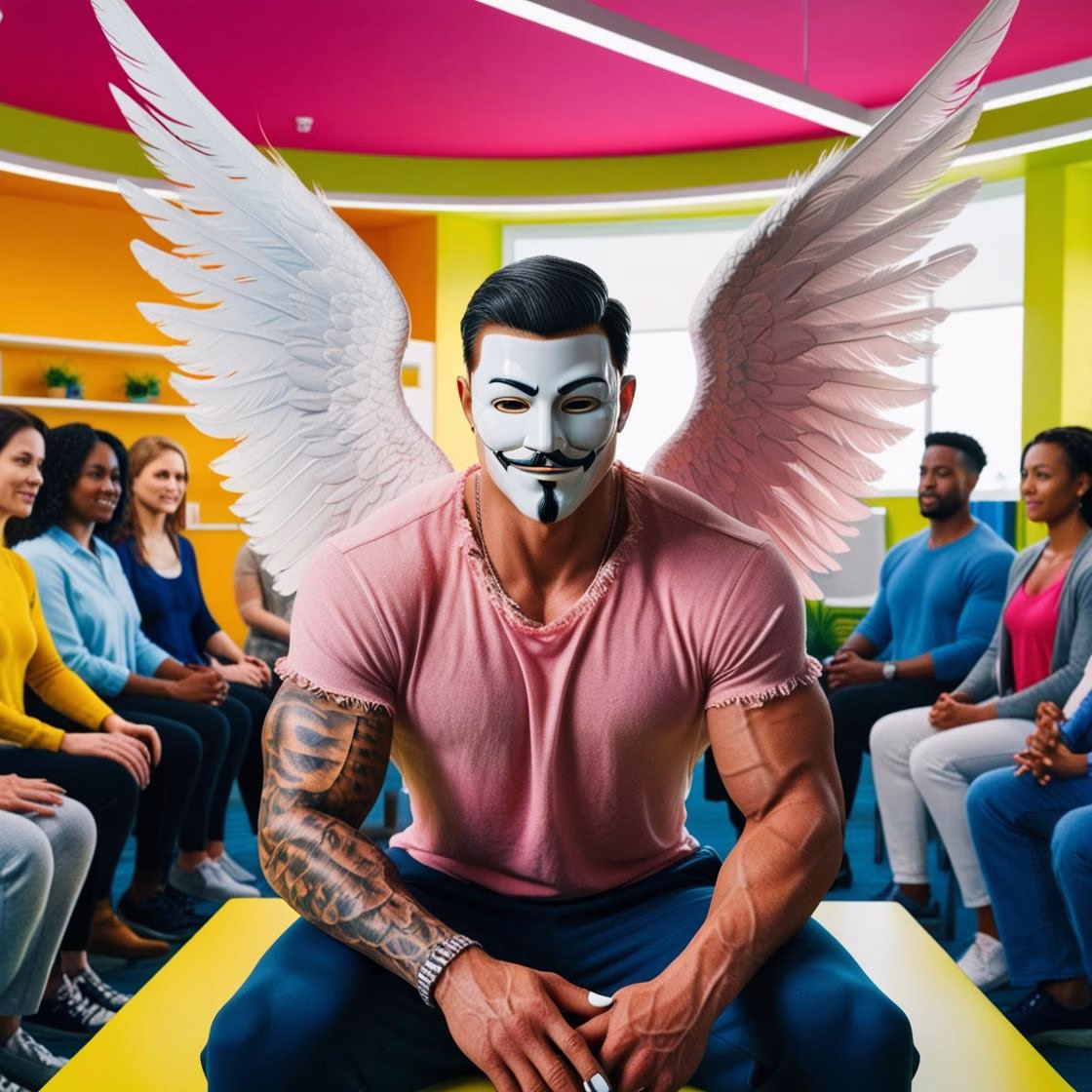 Ein Bild einer unterstützenden Therapiesitzung oder einer Selbsthilfegruppe. Keywords: Suchttherapie, Unterstützung, Gemeinschaft, Genesung, Hilfe, Suchterkrankungen.