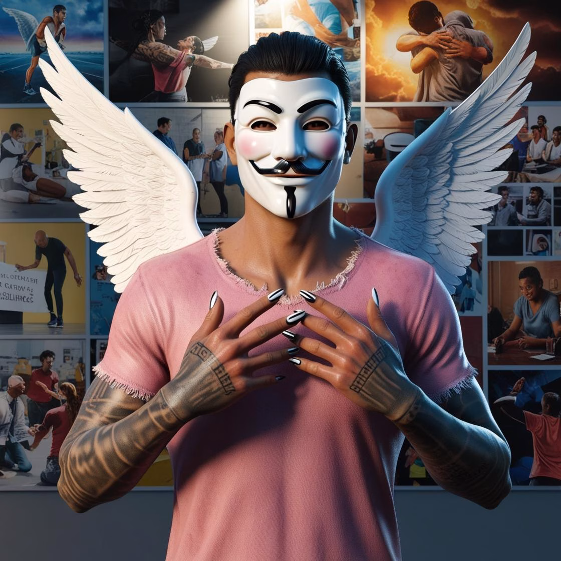 Eine Collage, die verschiedene Aspekte von Suchtursachen darstellt (z.B. eine Person, die gestresst ist, eine Gruppe von Jugendlichen, die Alkohol trinken, ein Bild, das genetische Veranlagung symbolisiert). Keywords: Suchtursachen, Ursachen, Risikofaktoren, Prävention, Sucht]