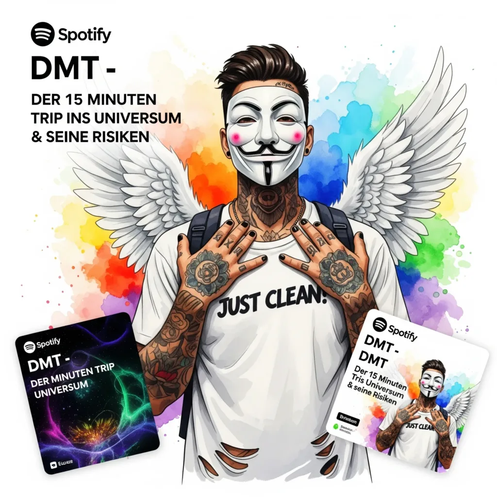 DMT: Der 15-Minuten-Trip ins Universum & seine Risiken. Podcast und Artikel Titelbild