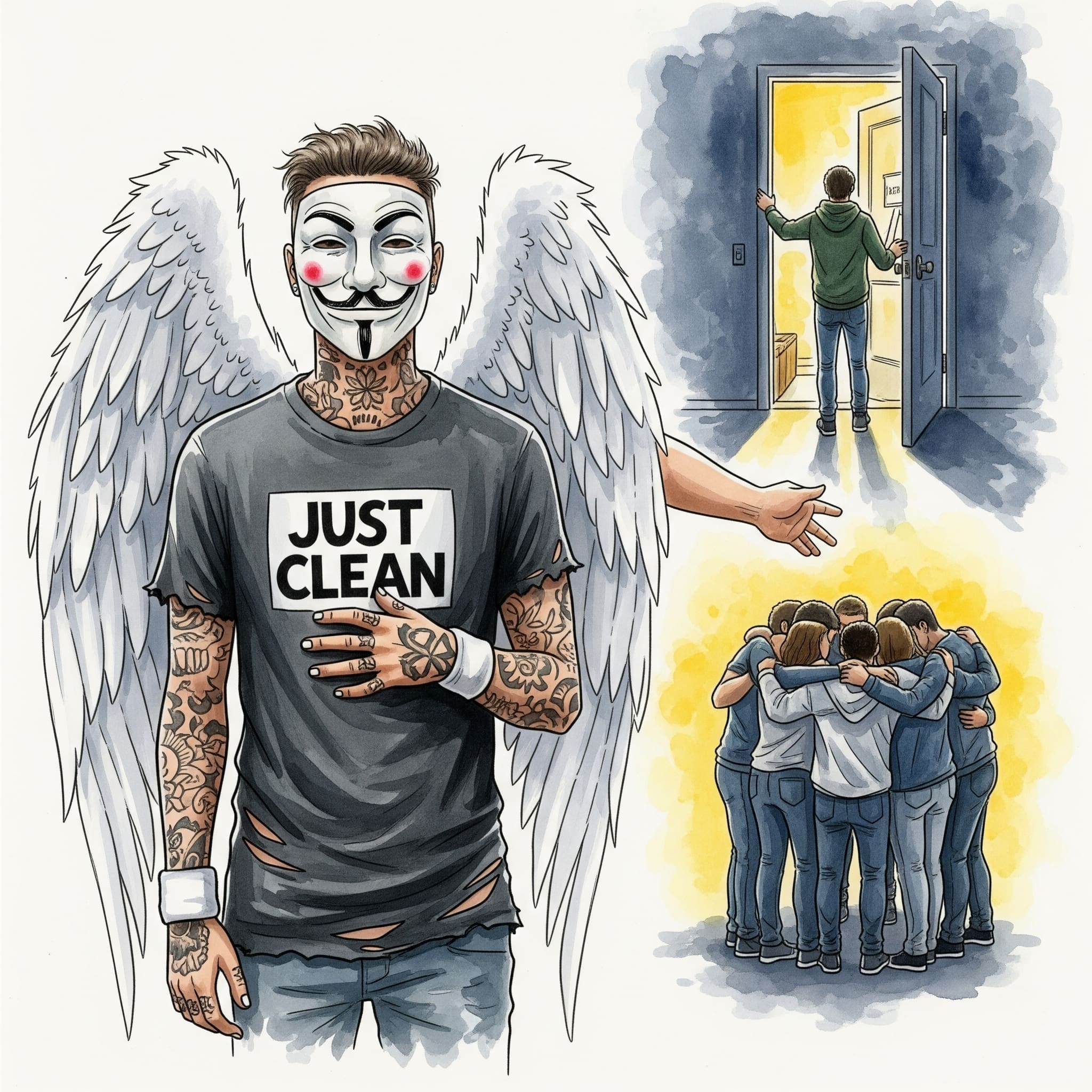 Eine Person, die zögerlich auf eine offene Tür zugeht, hinter der Licht und vielleicht eine helfende Hand zu sehen ist. Oder eine Gruppe von Menschen, die sich in einem Stuhlkreis unterstützen. Symbol für den Schritt zur Hilfe und Gemeinschaft.

Keywords: "Hilfe Co-Abhängigkeit finden", "Selbsthilfegruppe Angehörige Sucht", "Wege aus der Co-Abhängigkeit"