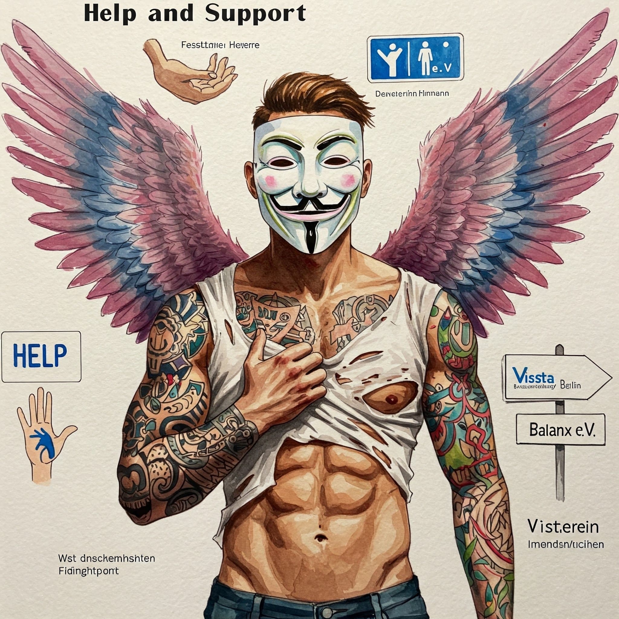 Bild im Abschnitt "Hilfe und Unterstützung". Eine offene Hand, ein Wegweiser-Schild mit "Hilfe", oder Logos von Vista und Balanx Berlin.

Keywords für Alt-Text: Hilfe bei Drogenproblemen, Suchtberatung Kontakt, Ausstieg Drogenhandel Hilfe, Unterstützung Sucht