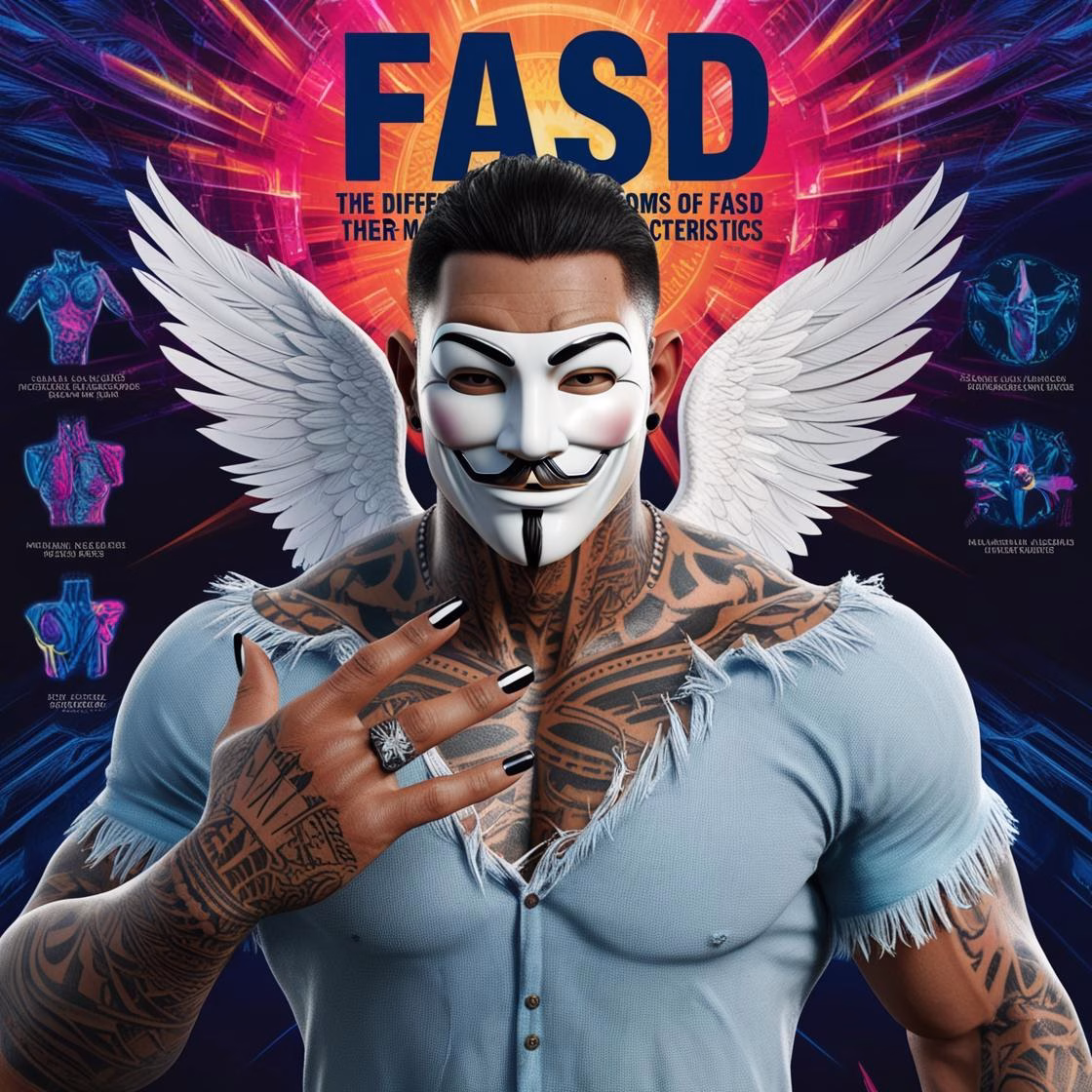 Eine Grafik, die die verschiedenen Formen von FASD und ihre Hauptmerkmale darstellt. Keywords: FASD Spektrum, FAS, pFAS, ARND, ARBD, Unterschiede, Symptome, Diagnose