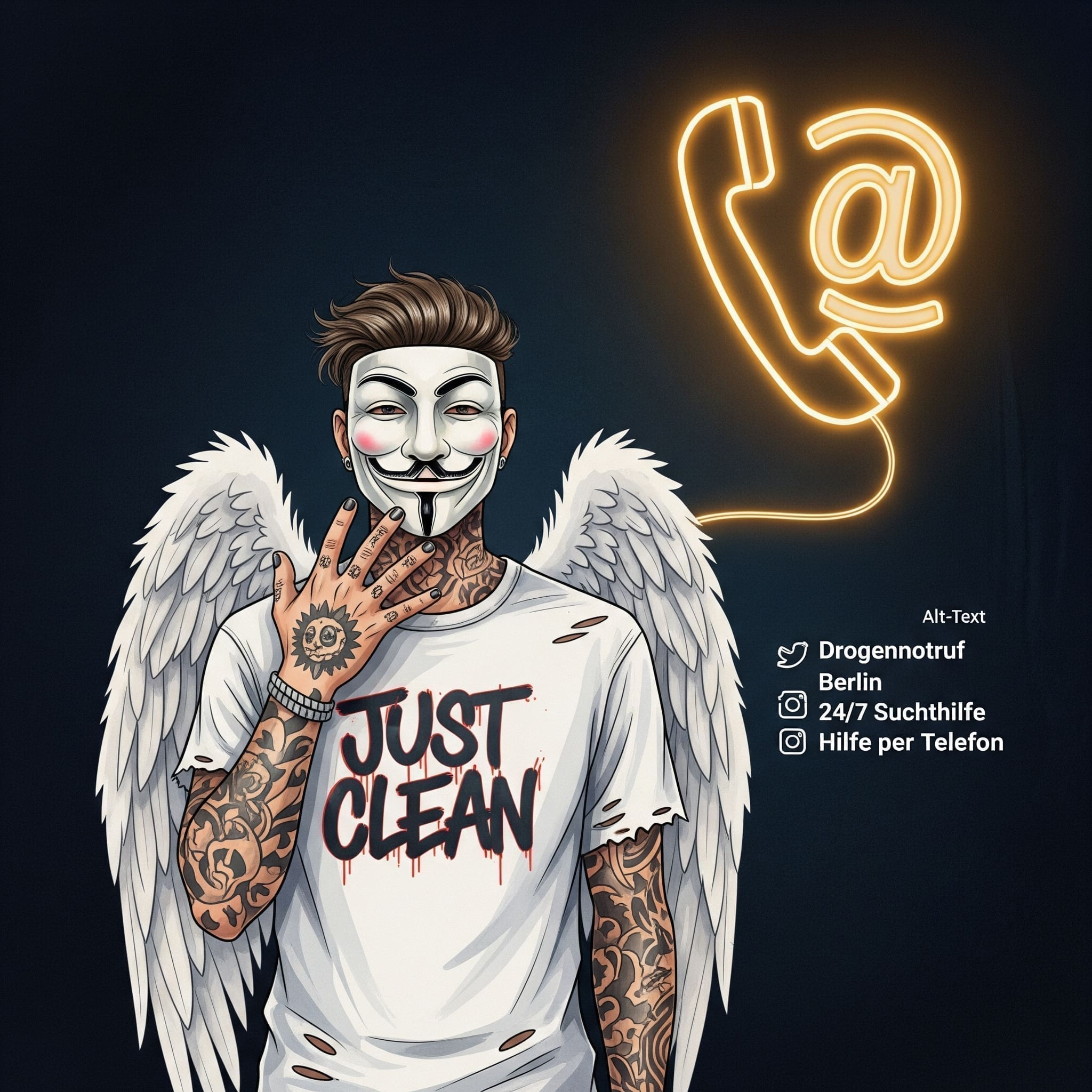 Ein beleuchtetes Telefon-Symbol oder das Bild eines klassischen Telefonhörers vor einem dunklen Hintergrund. Symbolisiert die ständige Erreichbarkeit und den rettenden Anruf. "Drogennotruf Berlin", "24/7 Suchthilfe", "Hilfe per Telefon"