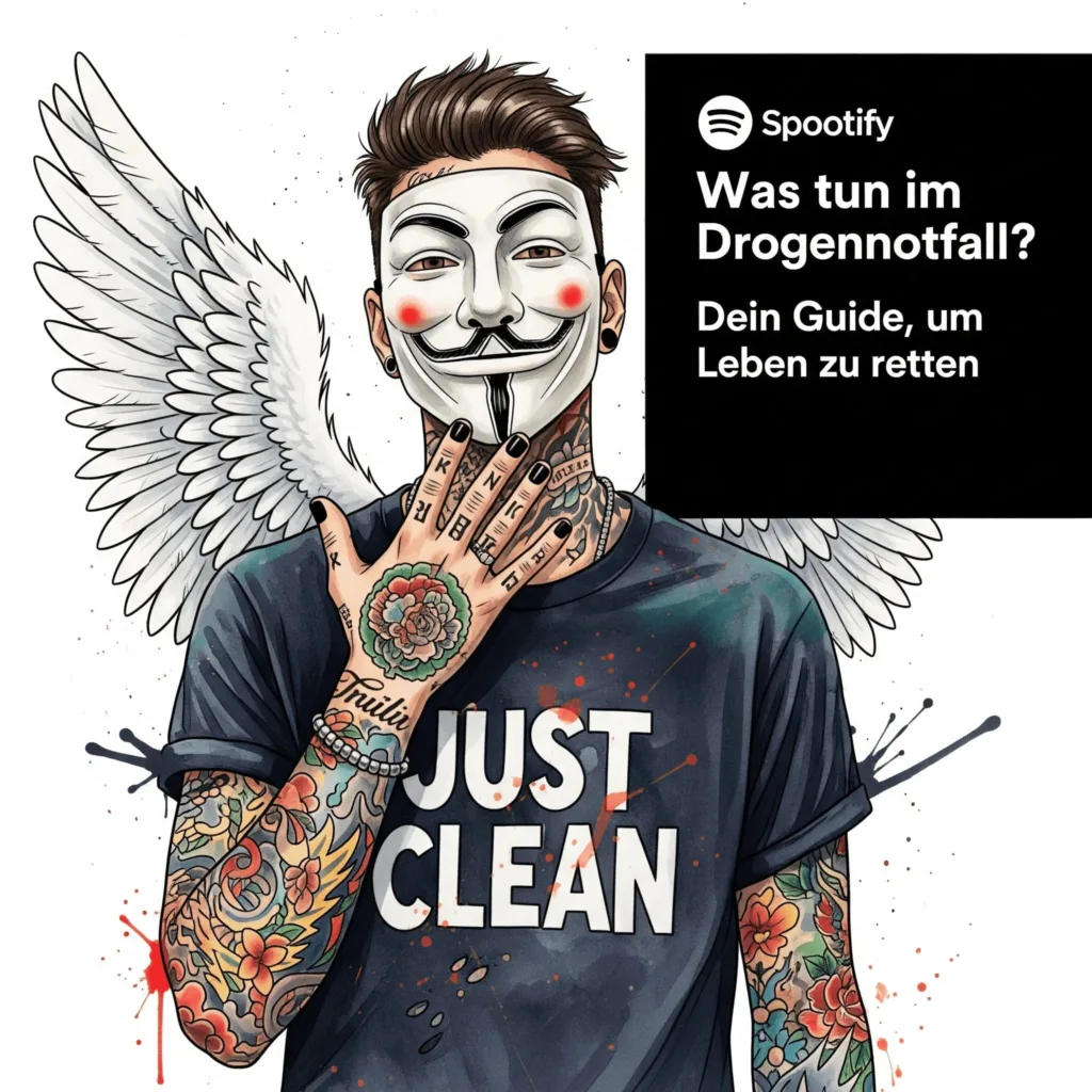 Was tun im Drogennotfall? Dein Guide, um Leben zu retten. Podcast und Artikel Titelbild