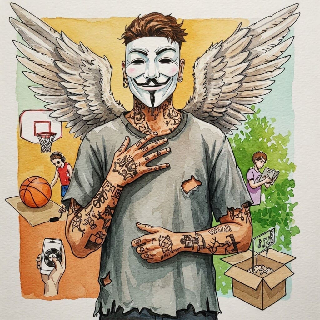 Ein positives Bild von Jugendlichen, die einer Offline-Aktivität nachgehen (Sport, Musik, Lesen, Natur) oder jemand, der bewusst sein Handy weglegt. Keywords: Digital Detox, Offline Hobbys, Digitale Balance, Handyfreie Zeit, Mentales Wohlbefinden