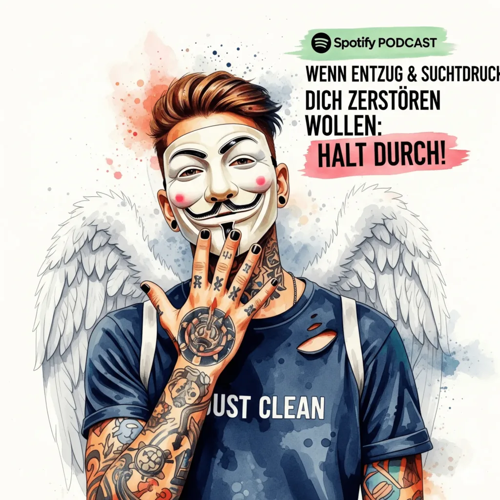 Wenn Entzug & Suchtdruck Dich zerstören wollen: Halt durch!. Podcast und Artikel Titelbild