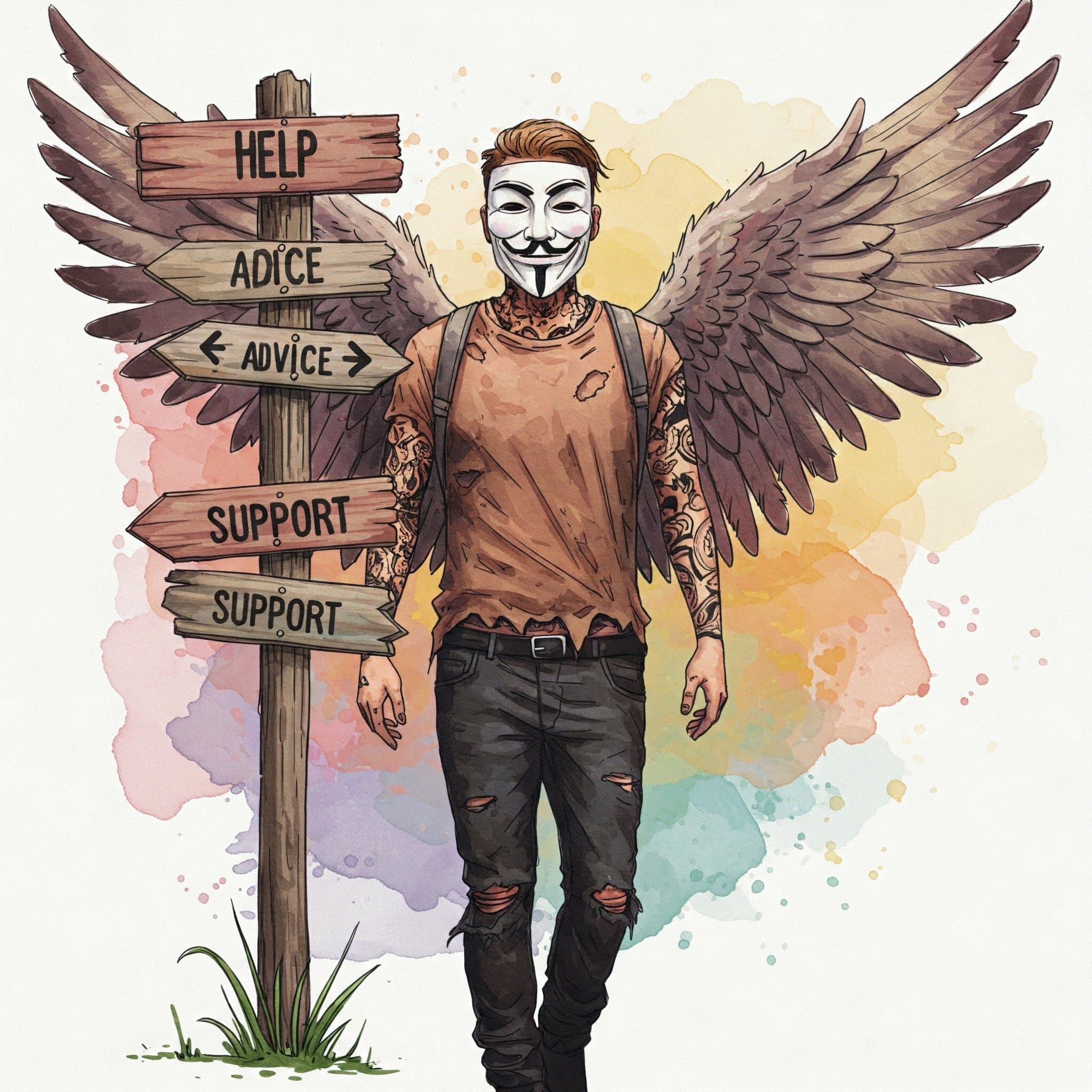 Ein Bild, das Hilfe oder einen Wegweiser darstellt. Vielleicht ein Wegweiser mit Pfeilen zu "Hilfe", "Beratung", "Unterstützung" oder eine helfende Hand.

Keywords: Hilfe, Unterstützung, Beratung, Suchtberatung, Wegweiser