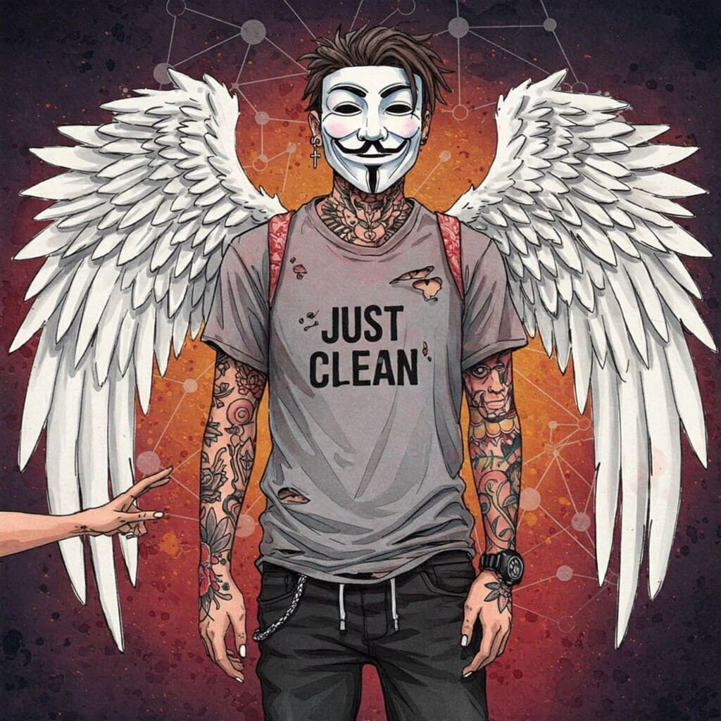 Eine Hand reicht einer anderen Hand Hilfe, im Hintergrund stilisierte Personengruppen oder ein Netzwerk. Suchthilfe, Beratung, Unterstützung, Gemeinsam, Anlaufstellen