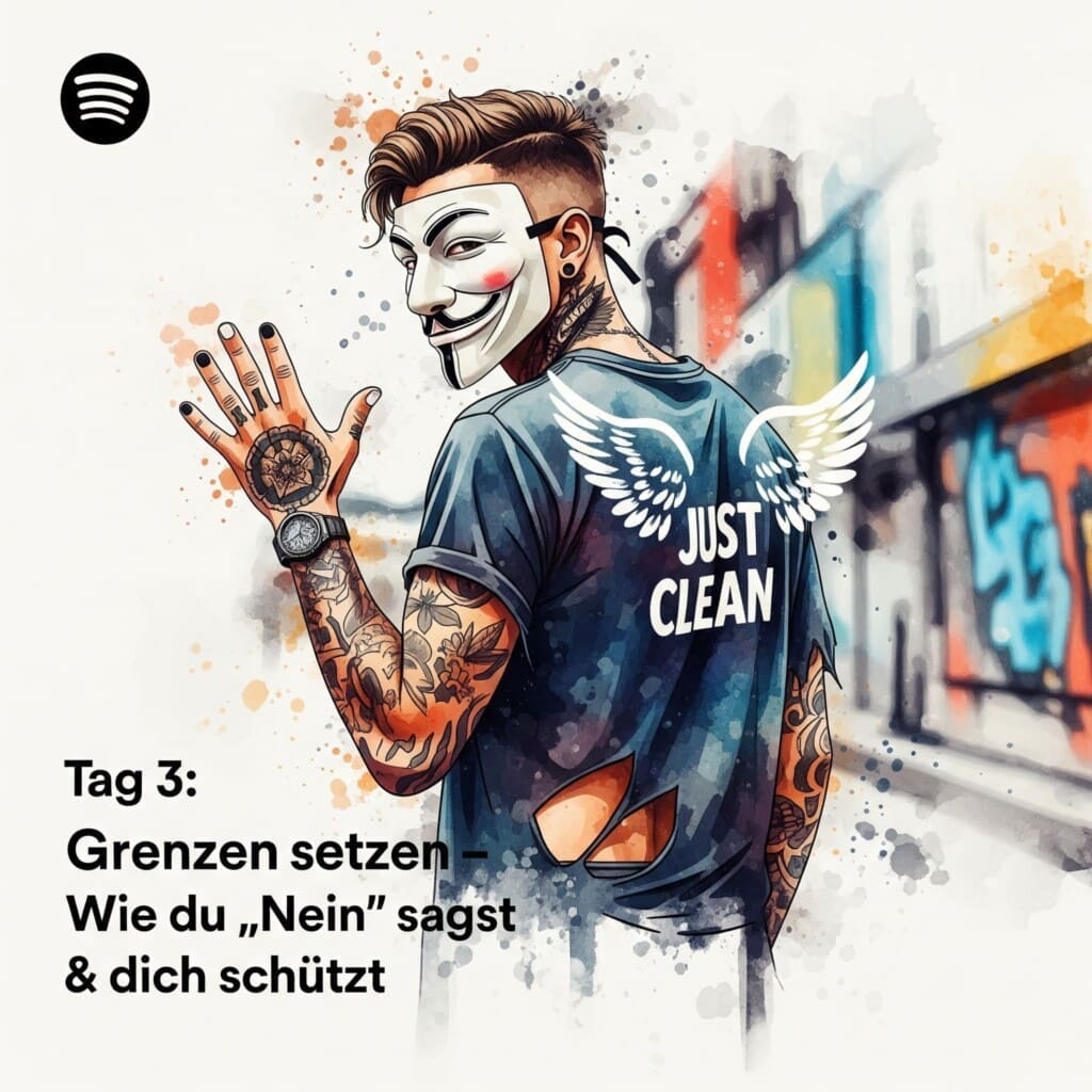 Tag 3: Grenzen setzen – Wie du "Nein" sagst & dich schützt - Titelbild Podcast Folge