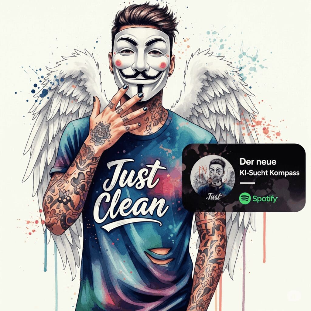 Verloren im Info-Dschungel? Der neue KI-"Sucht-Kompass" zeigt dir den Weg. Podcast und Artikel Titelbild