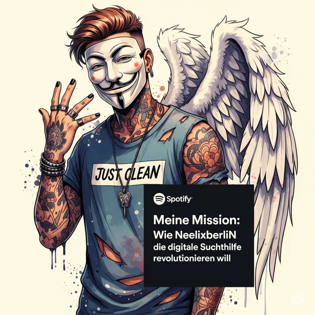 Meine Mission: Wie NeelixberliN die digitale Suchthilfe revolutionieren will. Podcast und Artikel Titelbild