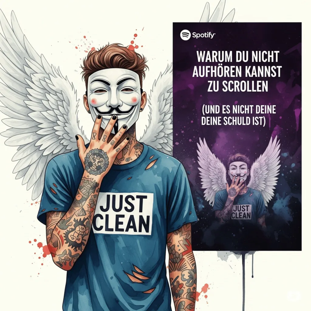 Warum du nicht aufhören kannst zu scrollen (und es nicht deine Schuld ist) Podcast und Artikel Titelbiild