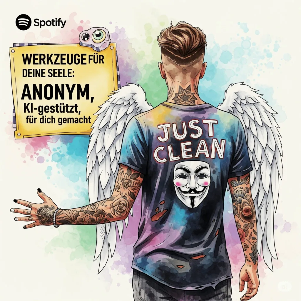 Werkzeuge für deine Seele: Anonym, KI-gestützt, für dich gemacht. Podcast und Artikel Titelbild