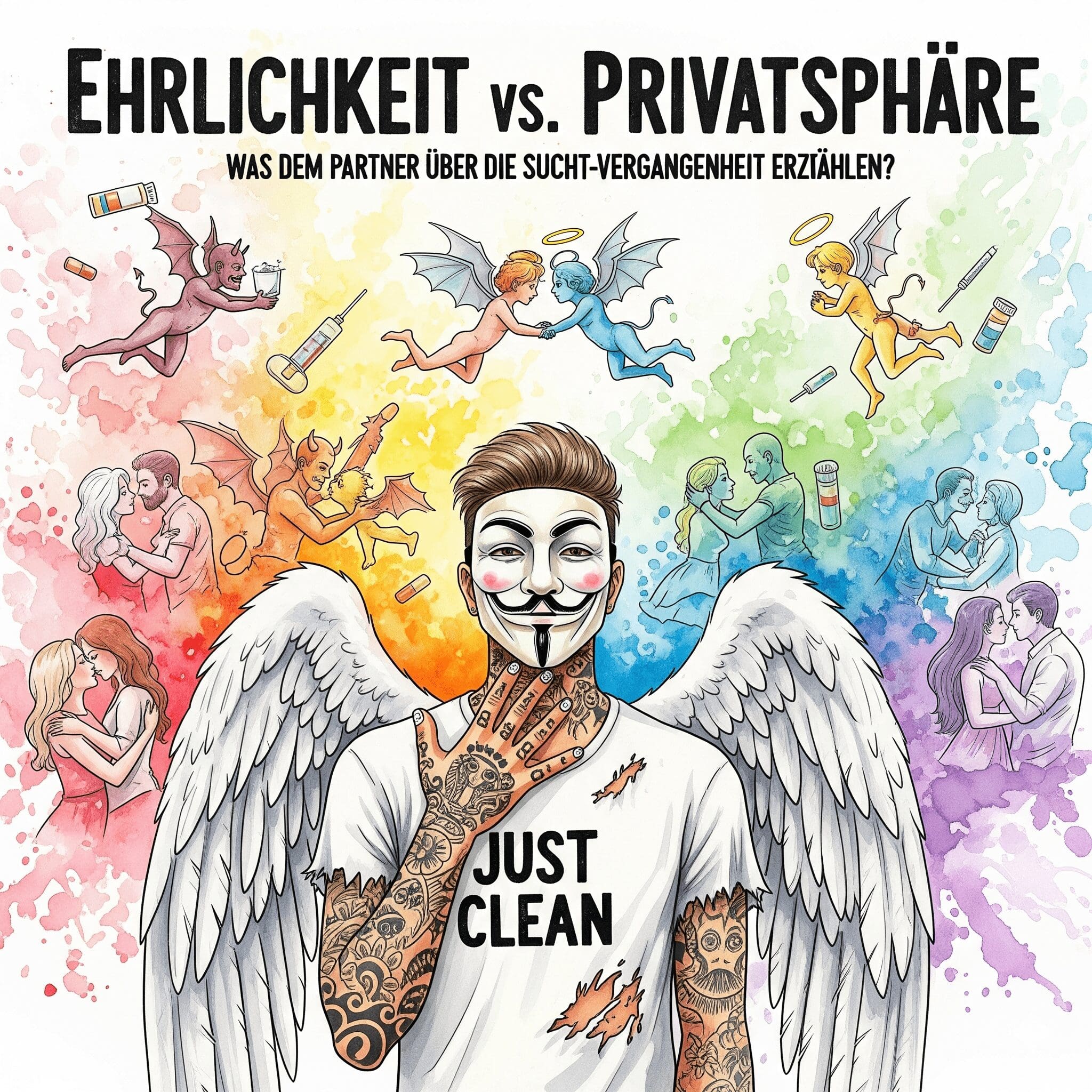 Ehrlichkeit vs. Privatsphäre: Was dem Partner über die Sucht-Vergangenheit erzählen?