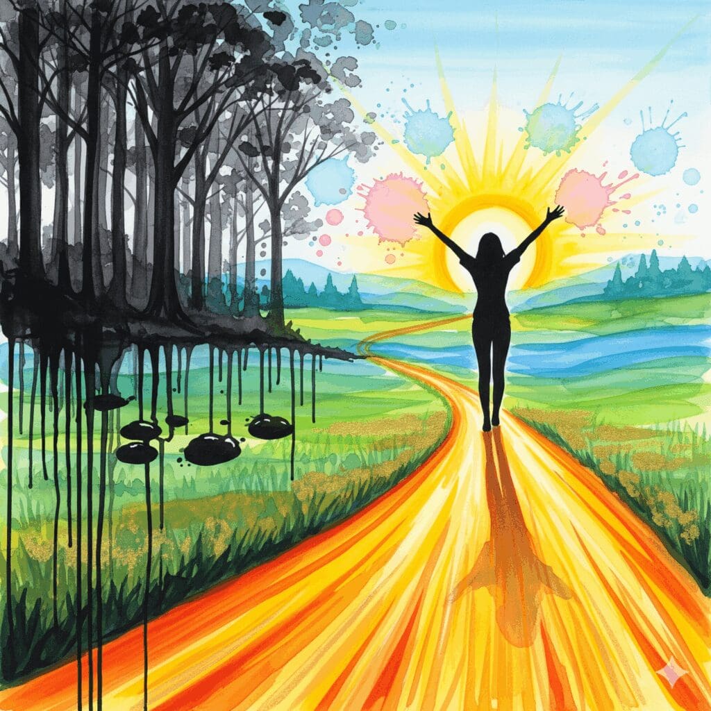 Toxische Beziehung verlassen Neuanfang Recovery Selbstbestimmung Heilung neuer Weg Hoffnung Zukunft