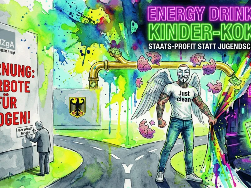 Energy Drinks: Der staatlich geduldete „Kinder-Koks“ (Drugcom-Kritik & Die 500-Mio-Lüge)