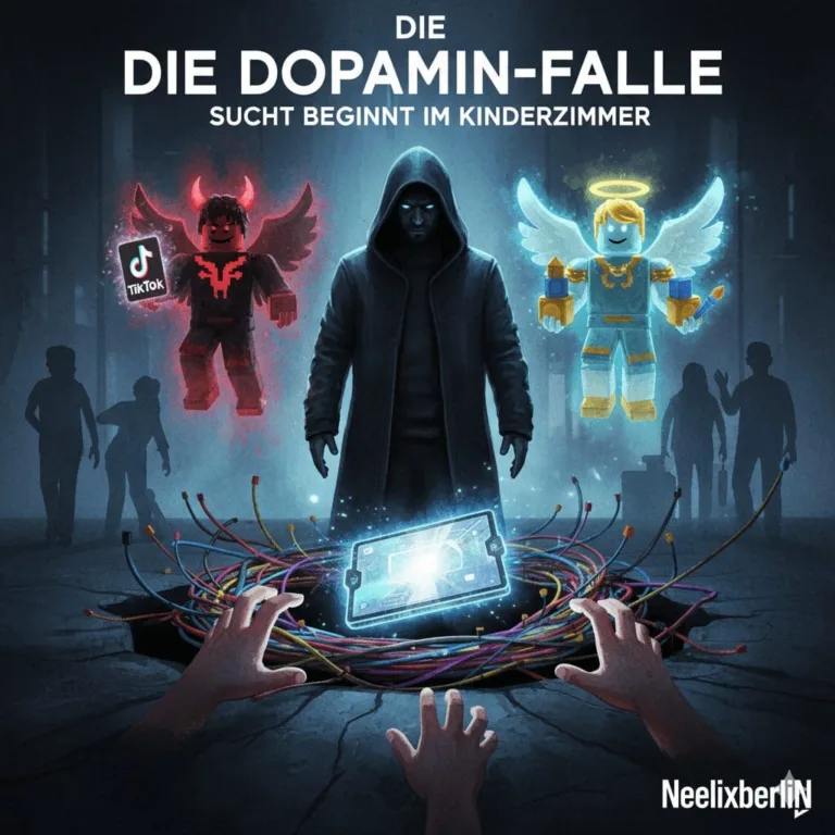 Die Dopamin-Falle: Wie Roblox, TikTok & YouTube Kids das Gehirn deines Kindes auf Sucht ‚primen‘
