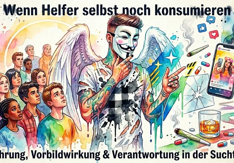 Wenn Helfer selbst noch konsumieren: Erfahrung, Vorbildwirkung und die Grenzen der Suchthilfe