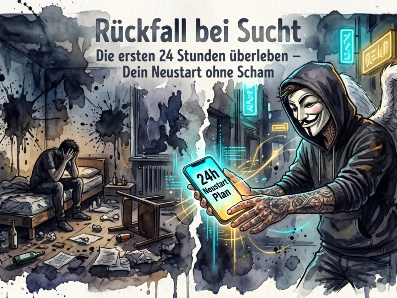 Rückfall bei Sucht: Die ersten 24 Stunden überleben – Dein Neustart ohne Scham