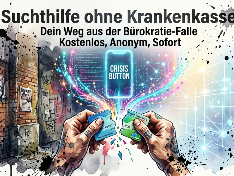 Suchthilfe ohne Krankenkasse: Dein Weg aus der Bürokratie-Falle – Kostenlos, Anonym, Sofort