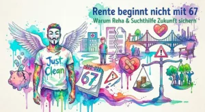 Symbolbild zu Rente, Reha, Suchthilfe, Kindern, Rentenkasse, Altersvorsorge und politischer Verantwortung.