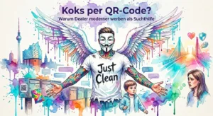 Symbolbild zu Drogenpäckchen im Briefkasten, QR-Code-Dealerwerbung, Kinderschutz, Prävention, Suchthilfe und digitalem Drogenmarkt.