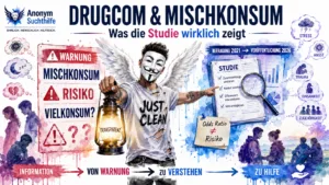 Symbolbild zum Faktencheck einer Drugcom-Meldung über jugendlichen Mischkonsum, psychische Belastung und die Originalstudie.