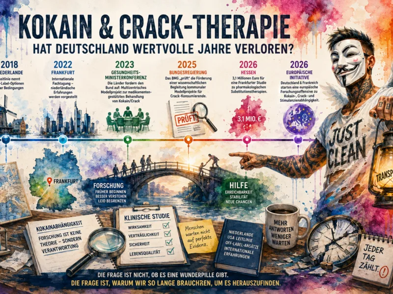 Kokain- und Crack-Therapie: Hat Deutschland wertvolle Jahre verloren?