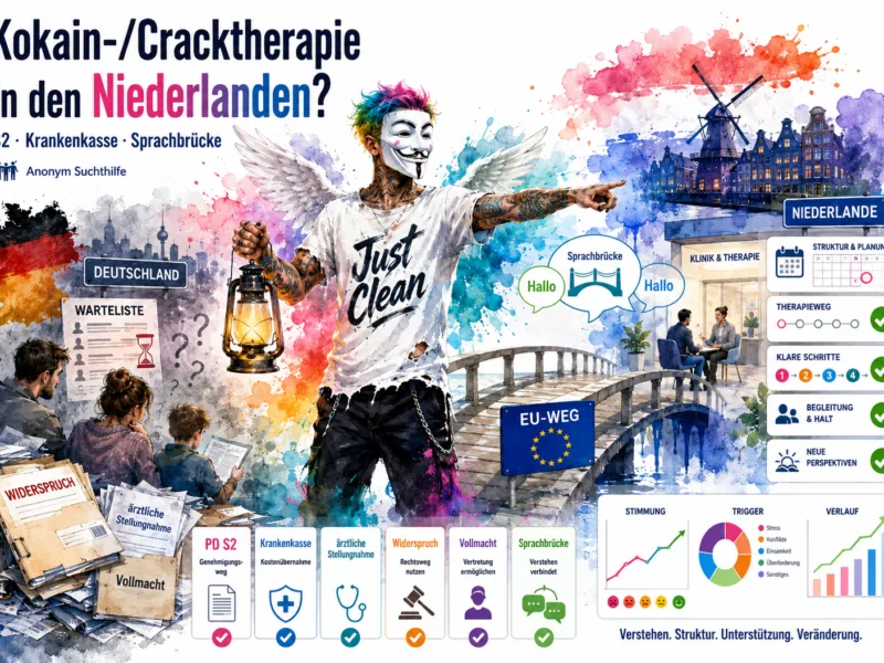 Kokain-/Cracktherapie über die Grenze? Wie deutsche Betroffene eine Behandlung in den Niederlanden prüfen können
