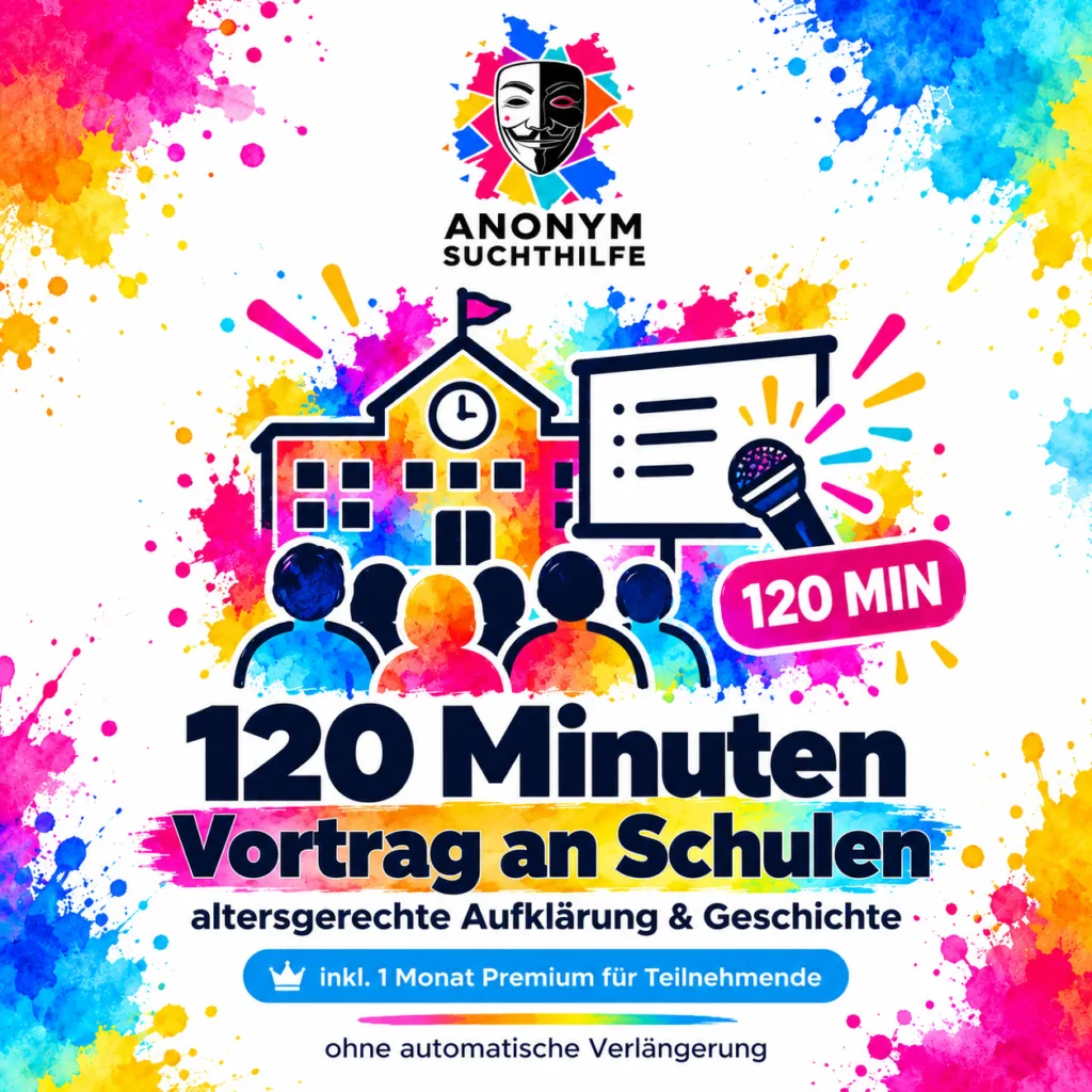 120 Minuten Schulvortrag – Sucht verstehen statt verurteilen